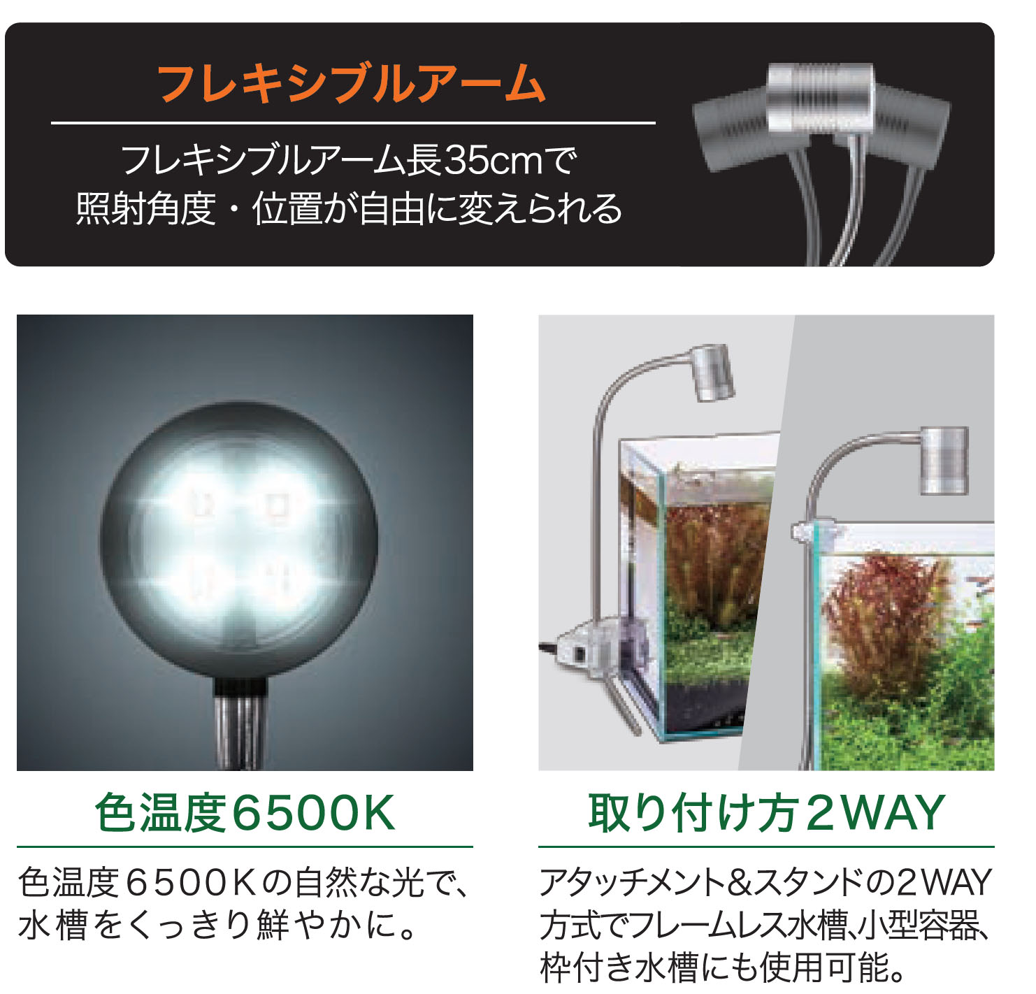 水草と植物を育てる!CLEAR LEDリーフグロー | ジェックス株式会社