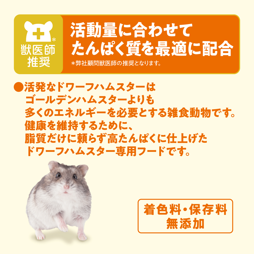 ハムスタープレミアムフード ドワーフ専用400g | ジェックス株式会社