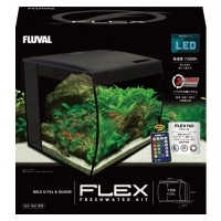 FLUVAL FLEX(フルーバル フレックス)オールインワンインテリア水槽 前面ラウンドガラス LEDカラー調整リモコン付きの画像