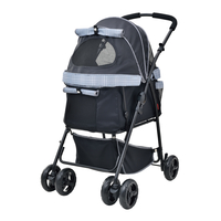 わんわんカート多頭用DXplus-N チェックブラックの画像