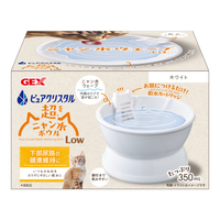 ピュアクリスタル 超ニャン水ボウルLow ホワイトの画像